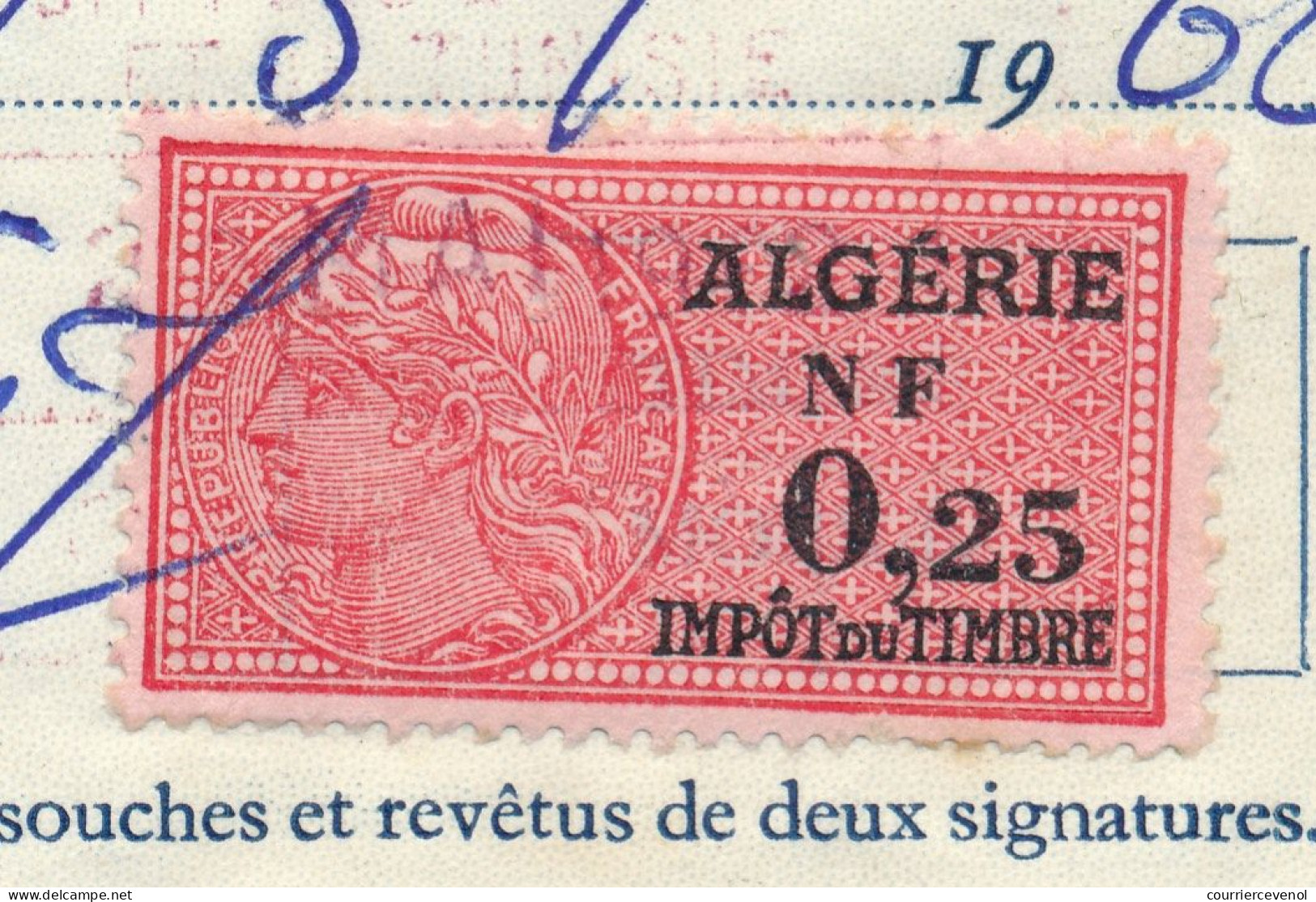 ALGERIE - 2 Traites Crédit Foncier D'Algérie Et De Tunisie - Fiscaux 0,25NF Algérie - 1962 - Otros & Sin Clasificación