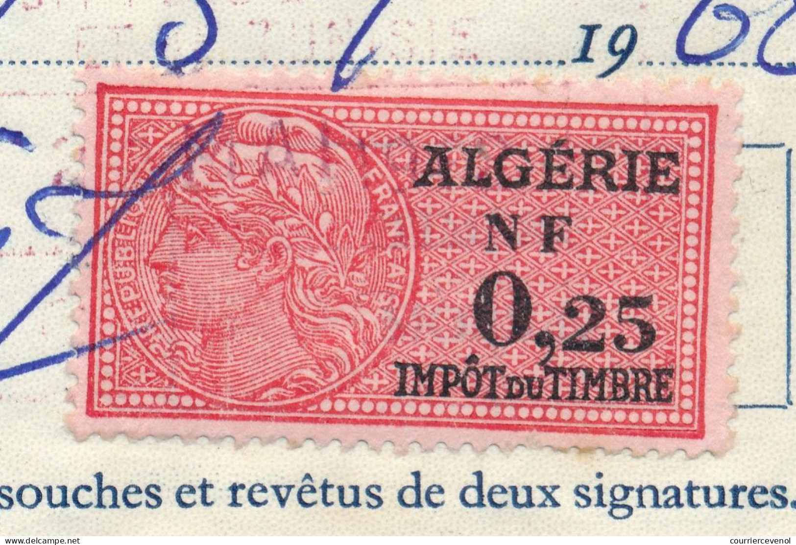 ALGERIE - 2 Traites Crédit Foncier D'Algérie Et De Tunisie - Fiscaux 0,25NF Algérie - 1962 - Andere & Zonder Classificatie