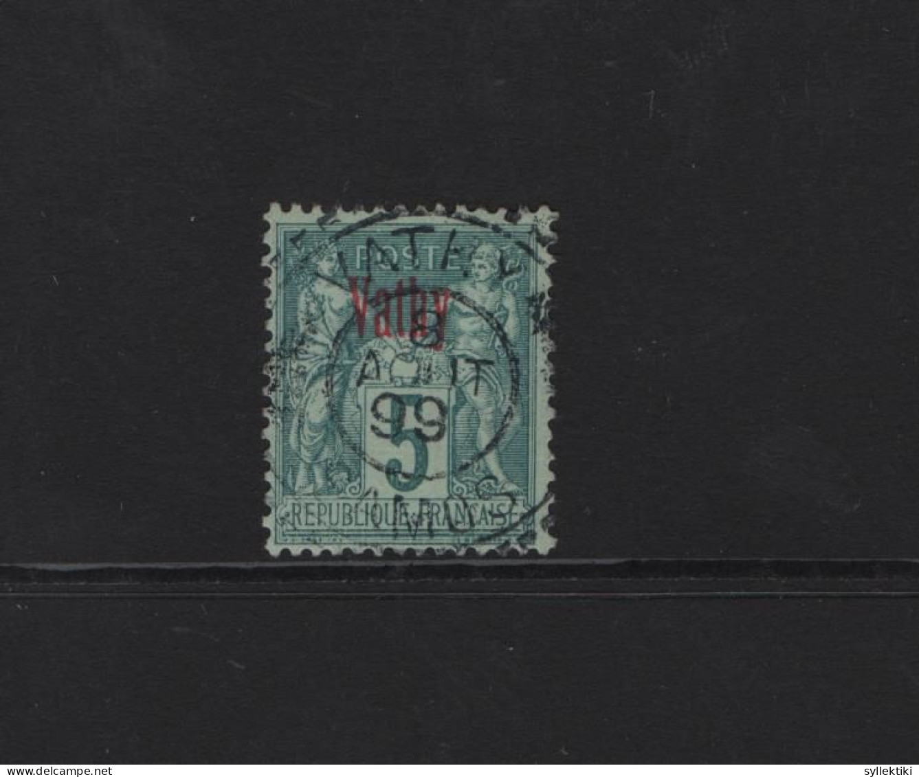 GREECE SAMOS 1893 FRENCH POST OVPT VATHY 5 C USED STAMP HELLAS No 1 - Samos