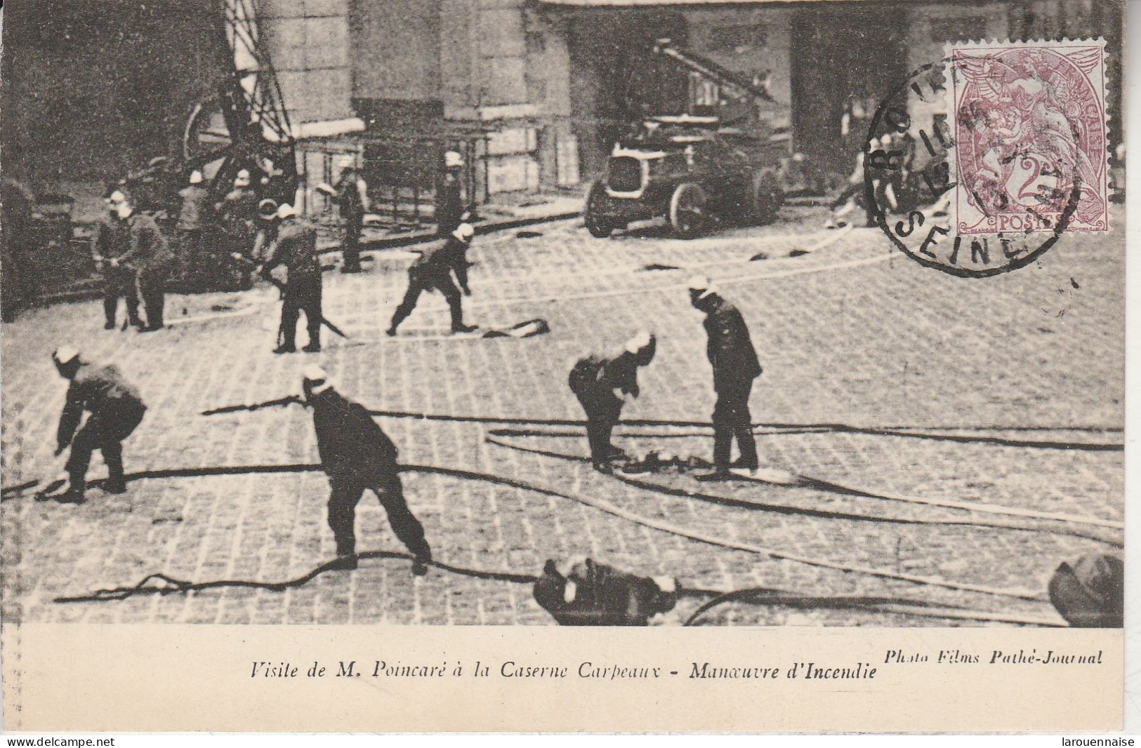 75018 - PARIS - Visite De M. Poincaré à La Caserne Carpeaux - Manoeuvre D' Incendie - Sapeurs-Pompiers