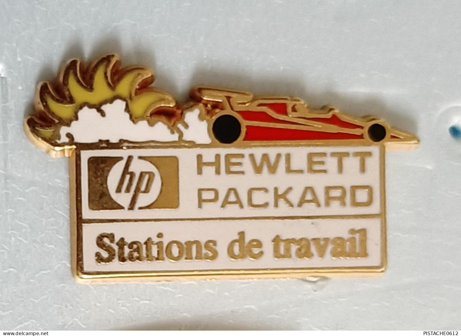 Pin's HP Hewlett Packard Stations De Travail F1 Signé Pulsions Graphiques - Informatique