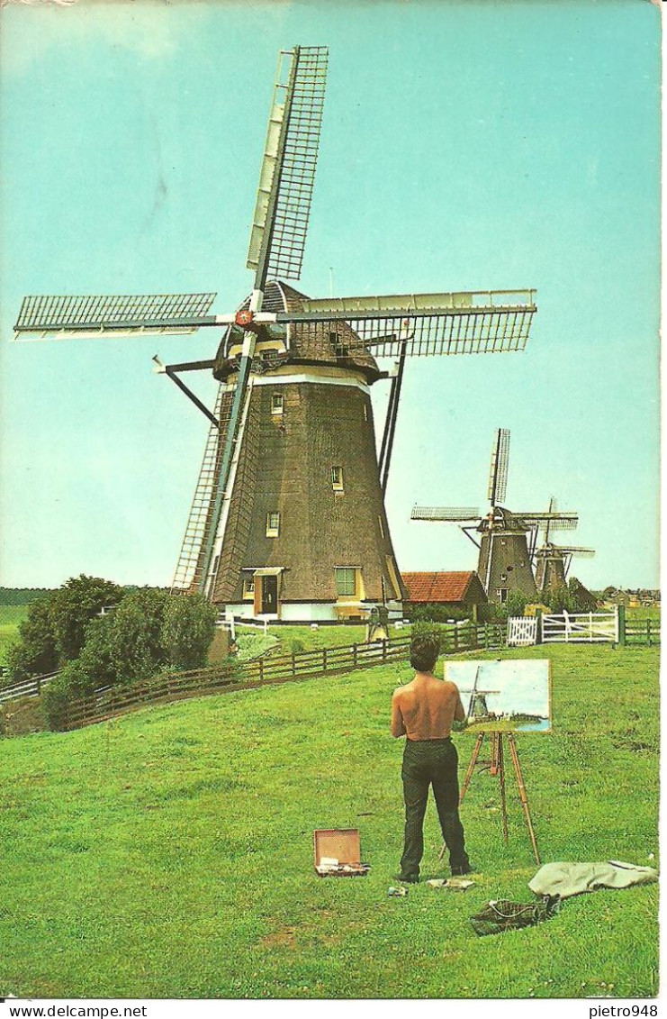 Leidschendam Voorburg (Zuid-Holland, Paesi Bassi) Windmill, Moulins à Vents, Driegang Van De Driemanspolder - Leidschendam