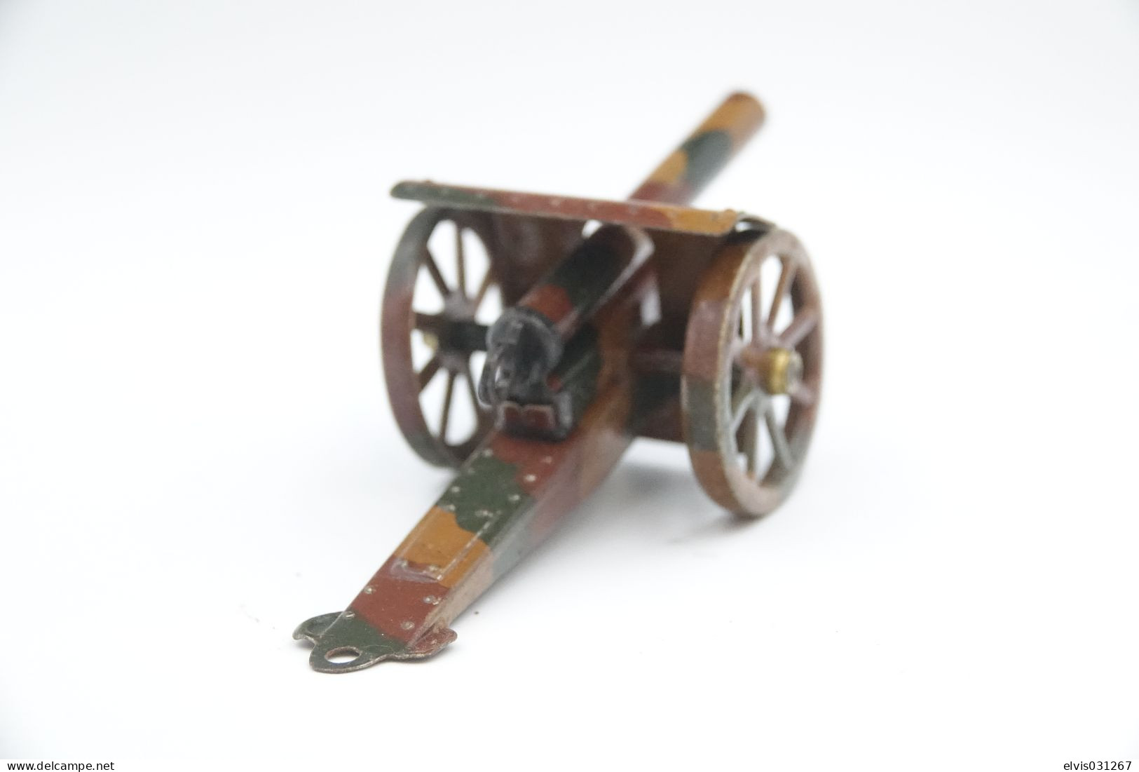 Marklin, Field Cannon Gun , ULTRA RARE Normandy Paint Vintage Toy Soldier, Prewar 1930's Like Elastolin, Lineol Hauser - Figurines