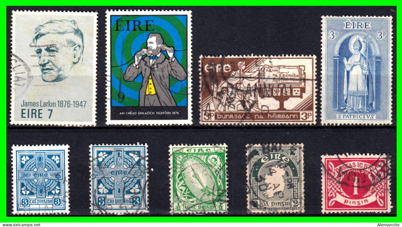 IRLANDA - ( IRELAND – EIRE ) SELLOS AÑO 1968 DE LA SERIE BASICA ANIMALES Y CELTAS - Used Stamps