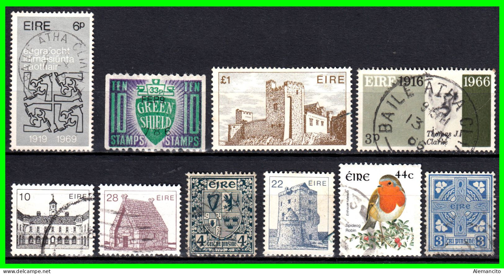 IRLANDA - ( IRELAND – EIRE ) SELLOS AÑO 1968 DE LA SERIE BASICA ANIMALES Y CELTAS - Used Stamps