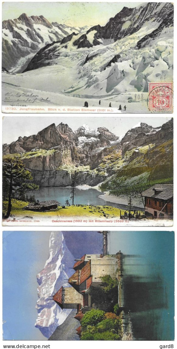 Lot De 3 CP De Suisse En 1907 Et 1936 - Collezioni E Lotti
