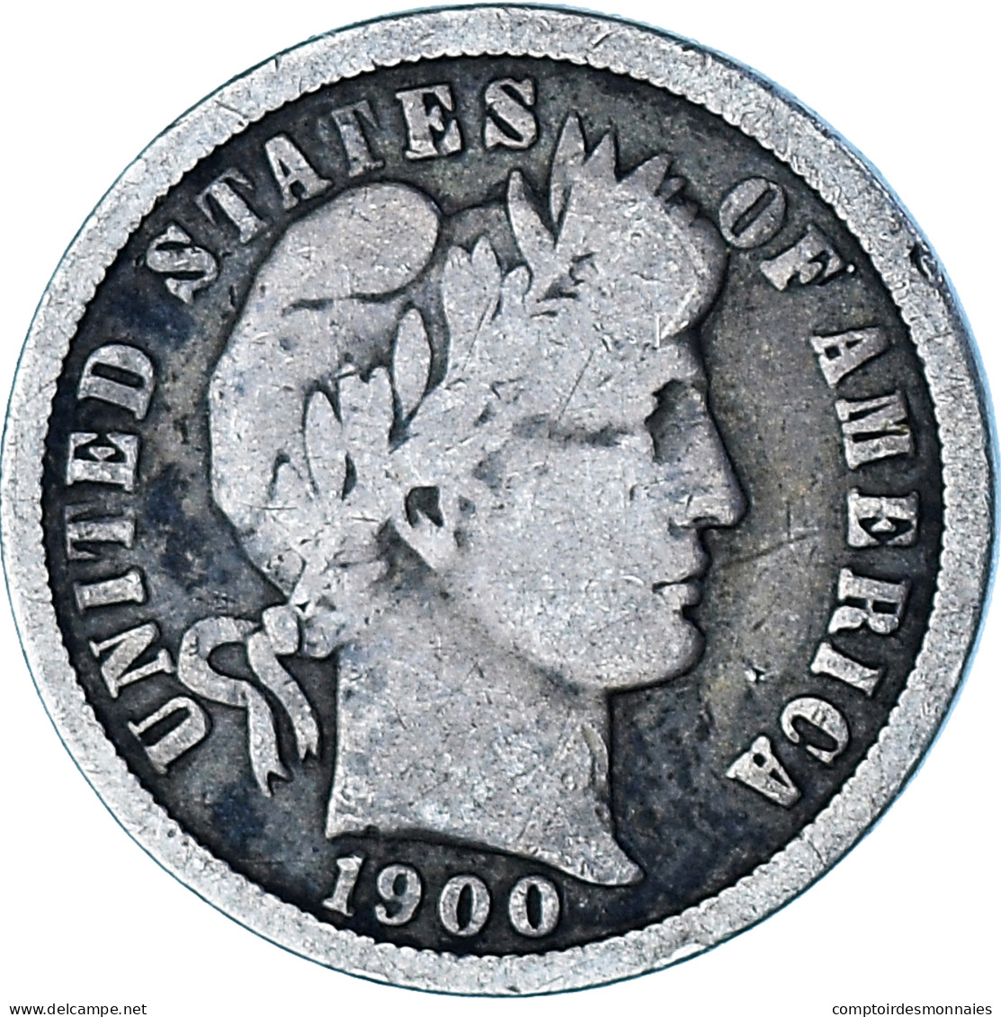 Monnaie, États-Unis, Barber Dime, Dime, 1900, U.S. Mint, New Orleans, TB - 1892-1916: Barber