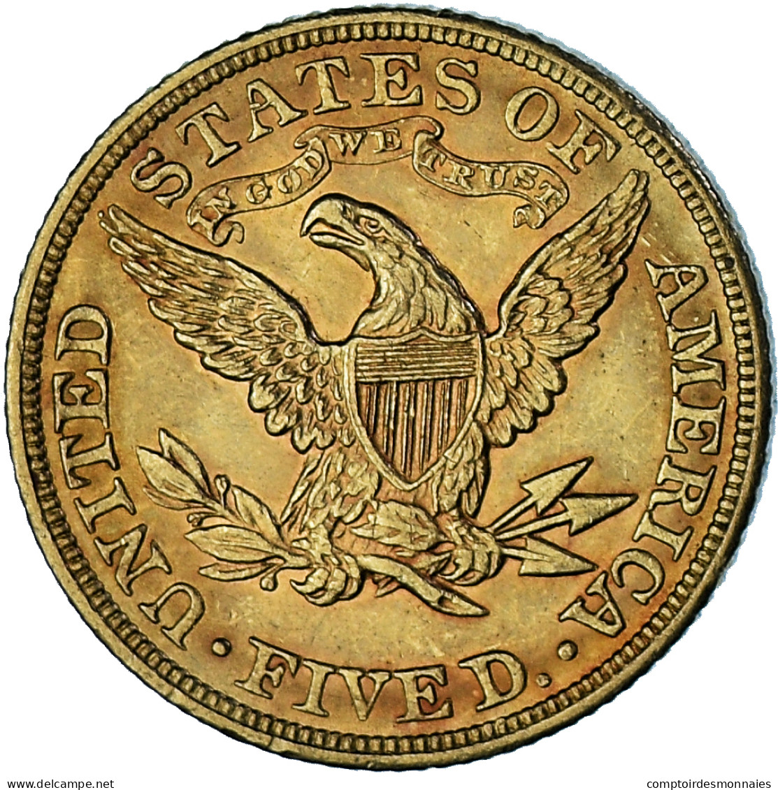 Monnaie, États-Unis, Coronet Head, $5, Half Eagle, 1904, U.S. Mint - 5$ - Half Eagles - 1866-1908: Coronet Head (Testa Coronata)