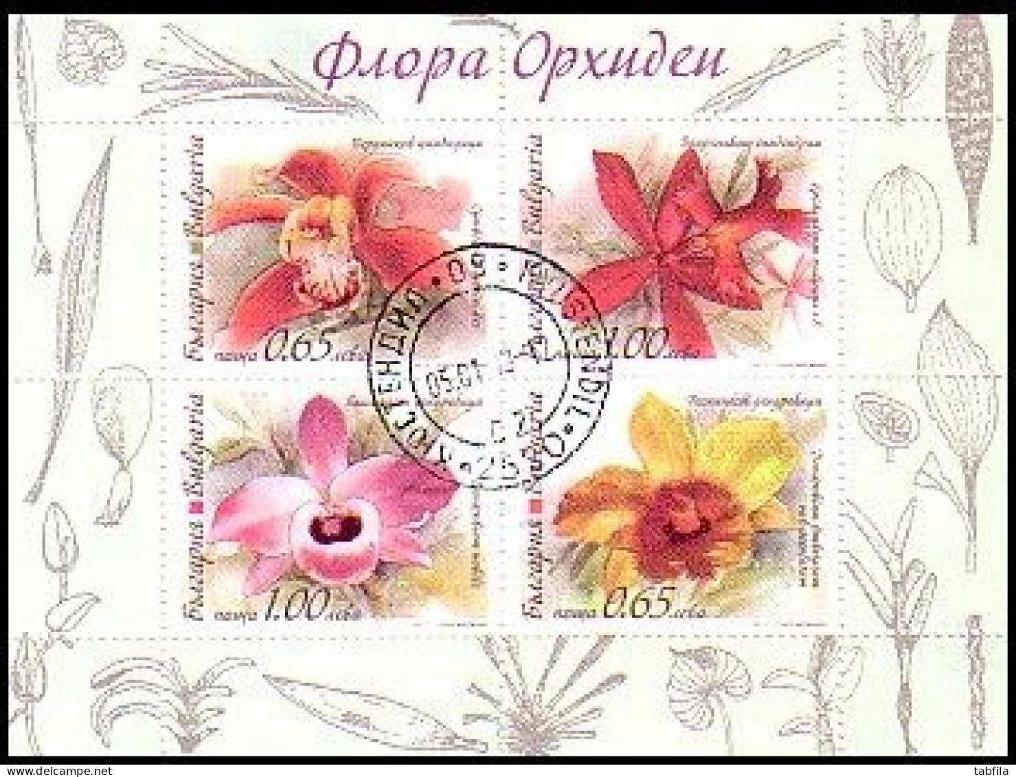 BULGARIA / BULGARIE -  2013 - Flore Orhidees - M/S Used - Gebraucht