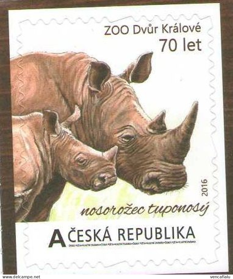Czech Republic 2016 - Personalised Stamp, Self-adhesive From MS, MNH - Rhinoceros