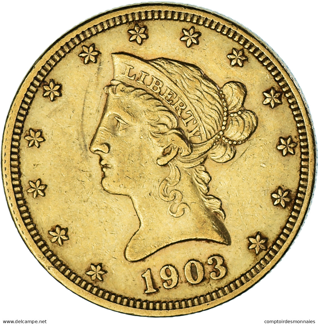 Monnaie, États-Unis, Coronet Head, $10, Eagle, 1903, U.S. Mint, New Orleans - 10$ - Eagles - 1866-1907: Coronet Head (Tête Couronnée)