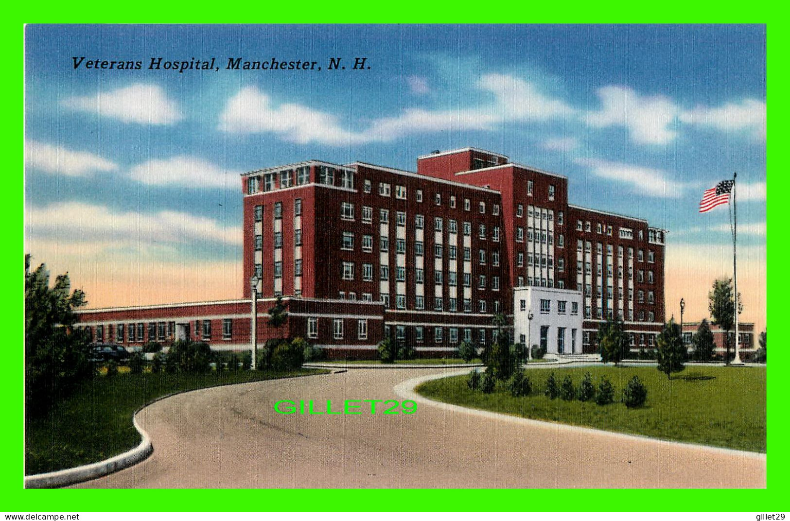 MANCHESTER, NH - VETERANS HOSPITAL -  PUB. BY AMOSKEAG NEWS CO -  TICHNOR - - Manchester