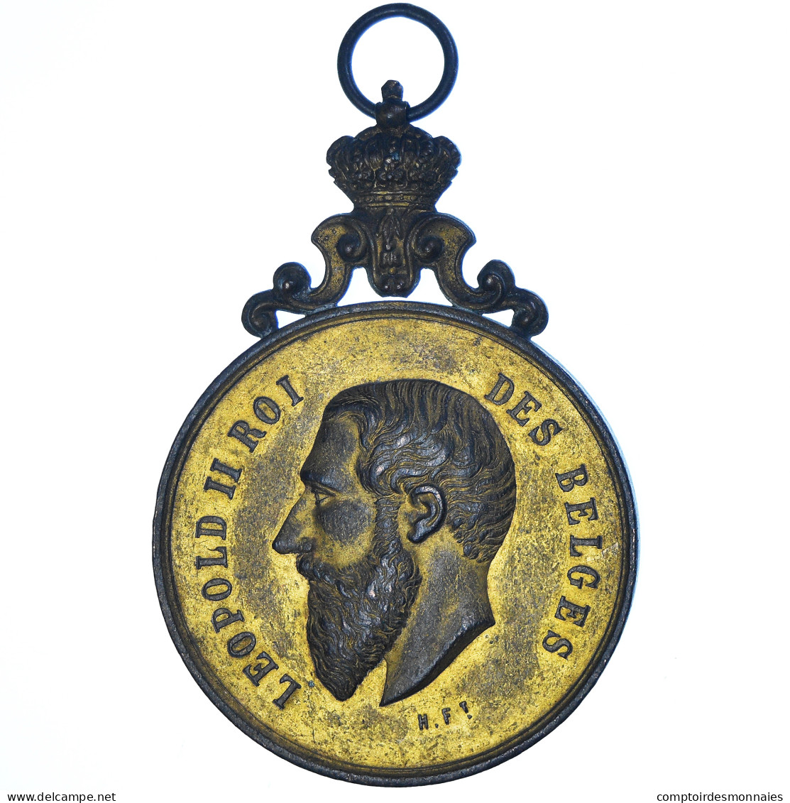 Belgique, Médaille, Leopold II, Fête De La Fédération Chrétienne, Ittre - Autres & Non Classés