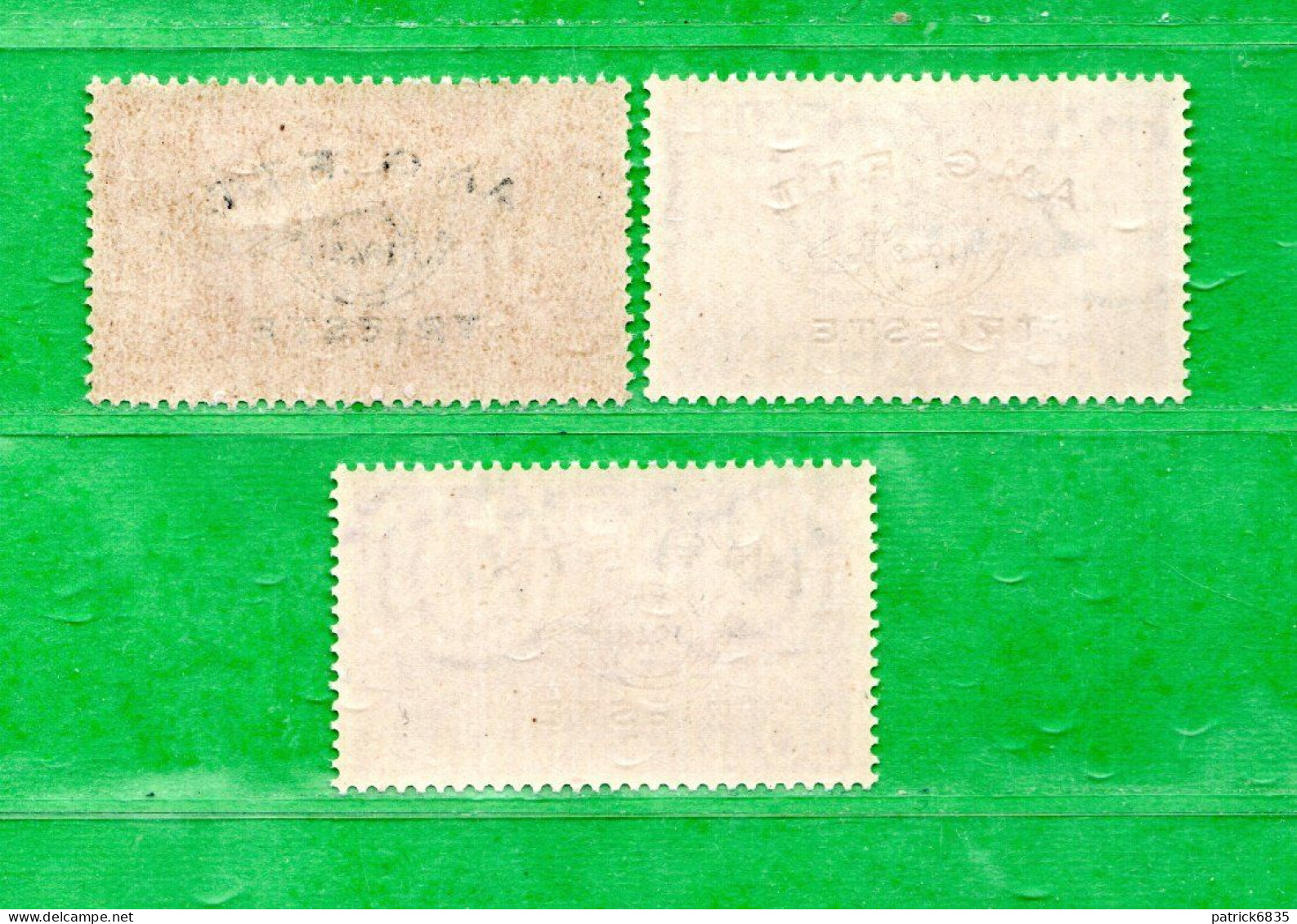 (Riz) TRIESTE A. **-1948 - Posta Aerea - Convegno Filatelico  Unif. A17/A19. MNH ** . - Poste Aérienne