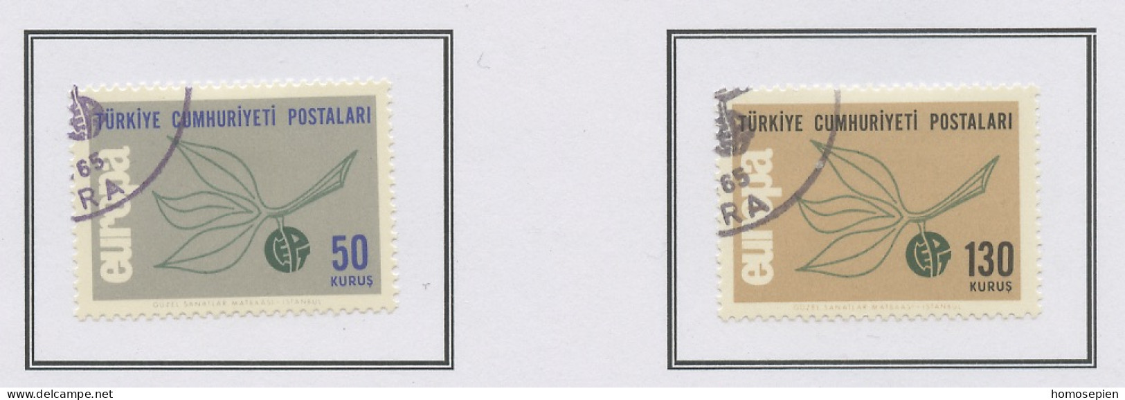 Turquie - Türkei - Turkey 1965 Y&T N°1741 à 1742 - Michel N°1961 à 1962 (o) - EUROPA - Used Stamps