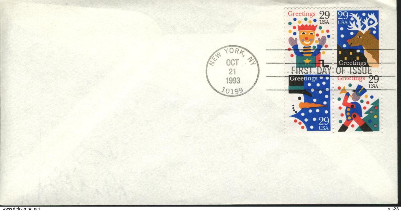 USA FDC Greetings  Sc 2794a - 1991-2000