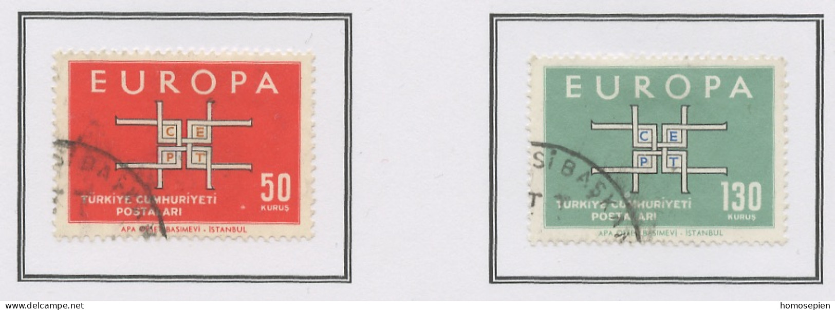 Turquie - Türkei - Turkey 1963 Y&T N°1672 à 1673 - Michel N°1888 à 1889 (o) - EUROPA - Used Stamps