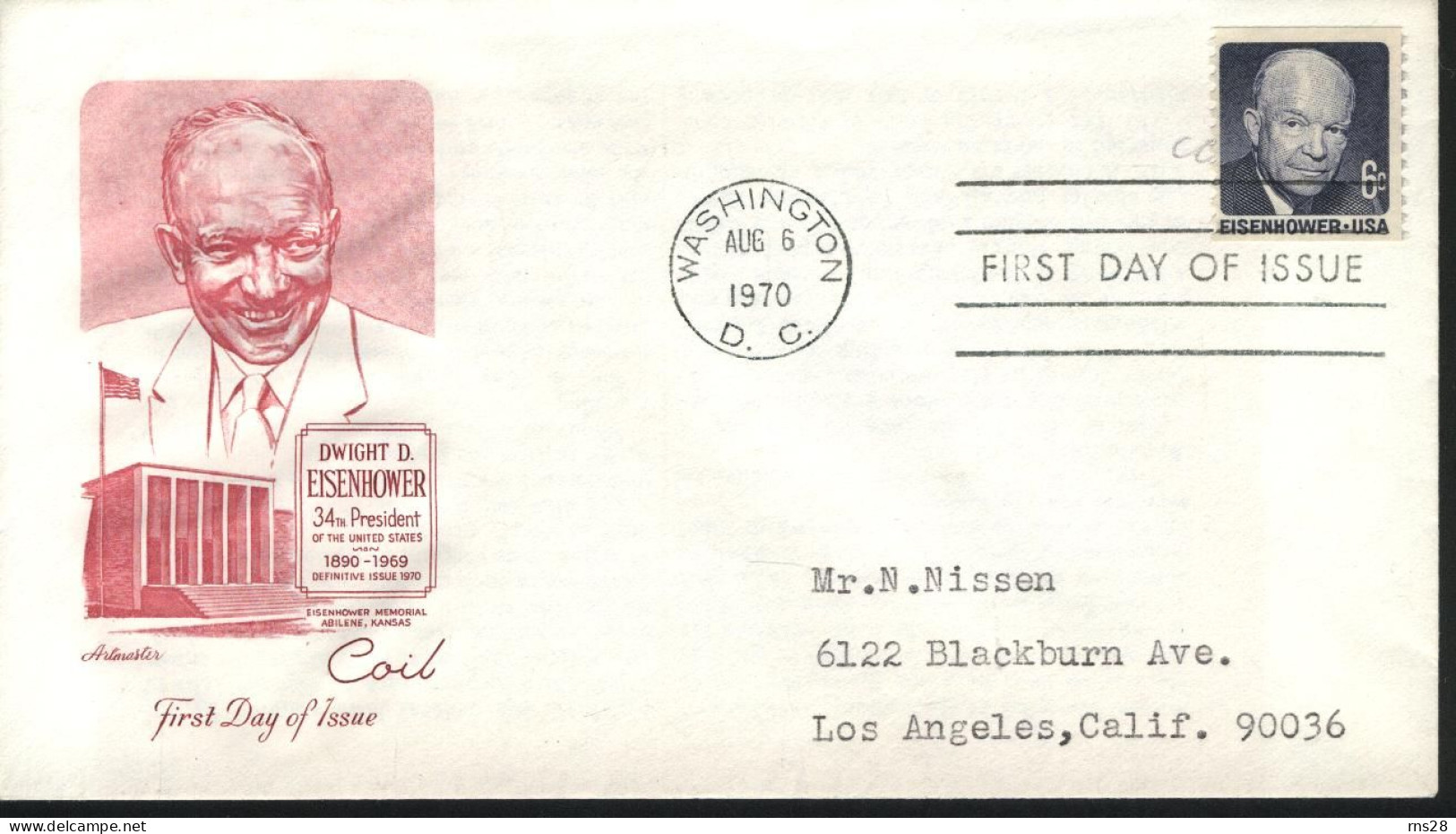 USA FDC Eisenhower - 1961-1970