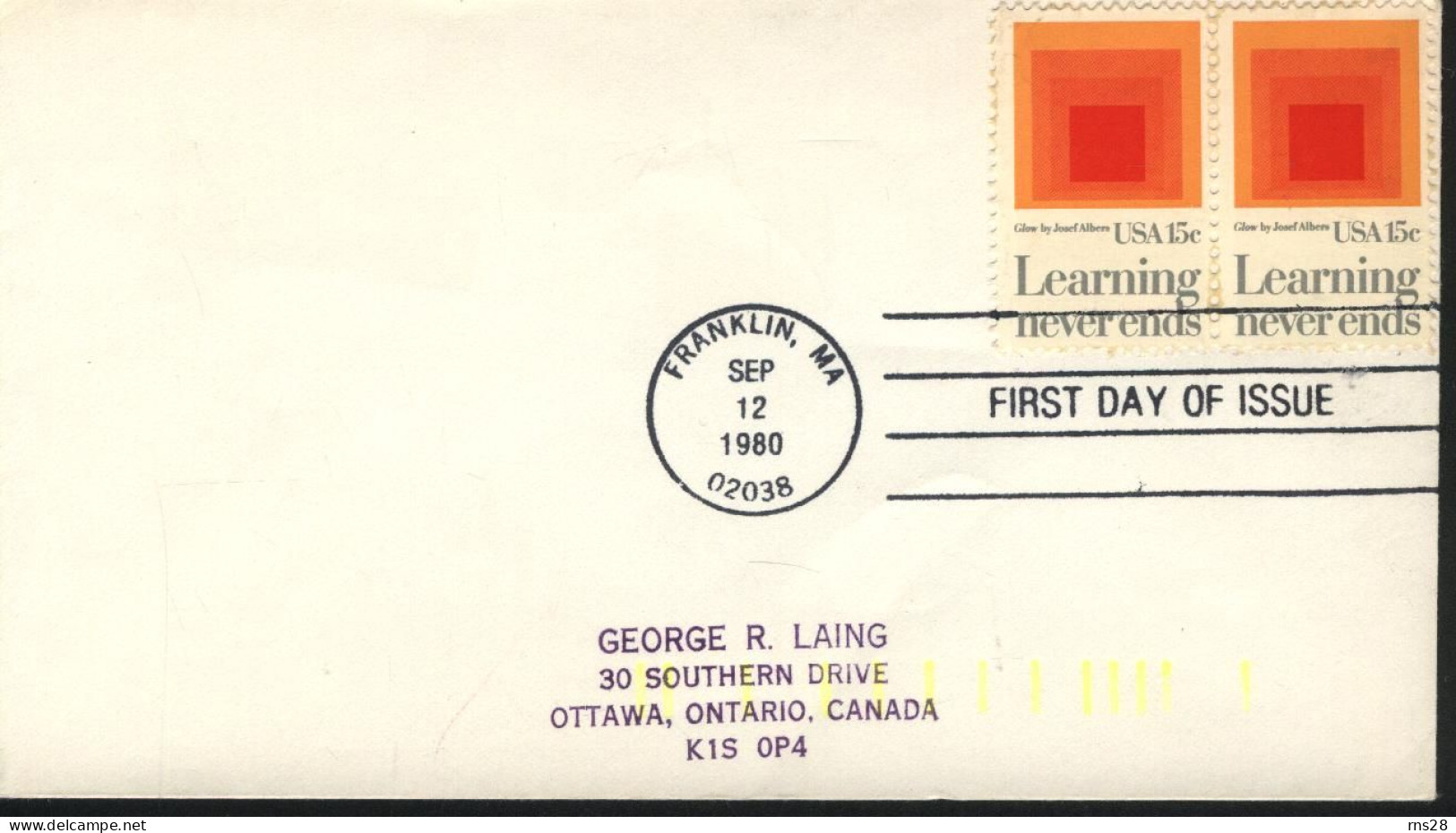 USA  FDC Learning Never Ends - 1971-1980