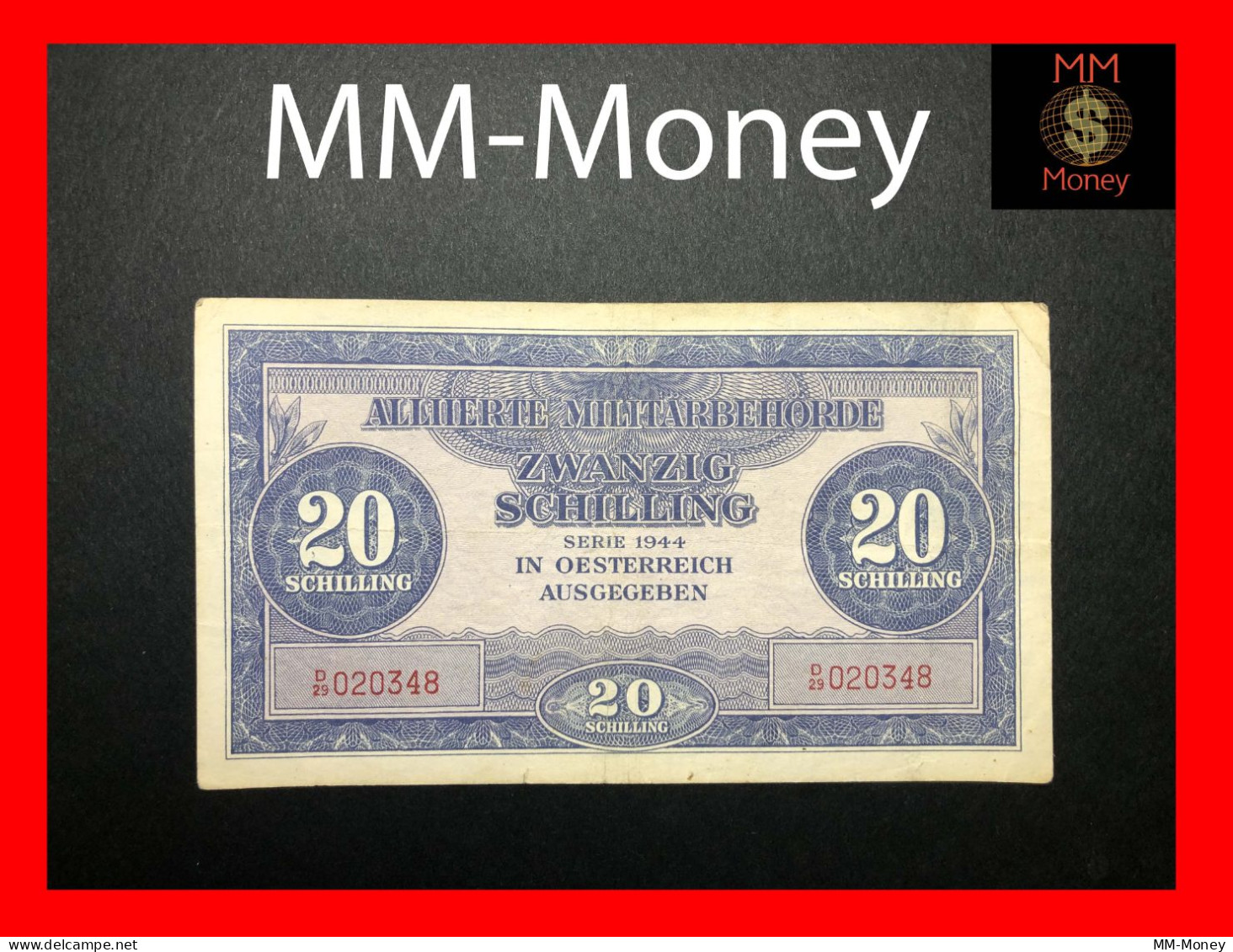 AUSTRIA  20 Schilling  1944  P. 107   VF   [MM-Money] - Autriche