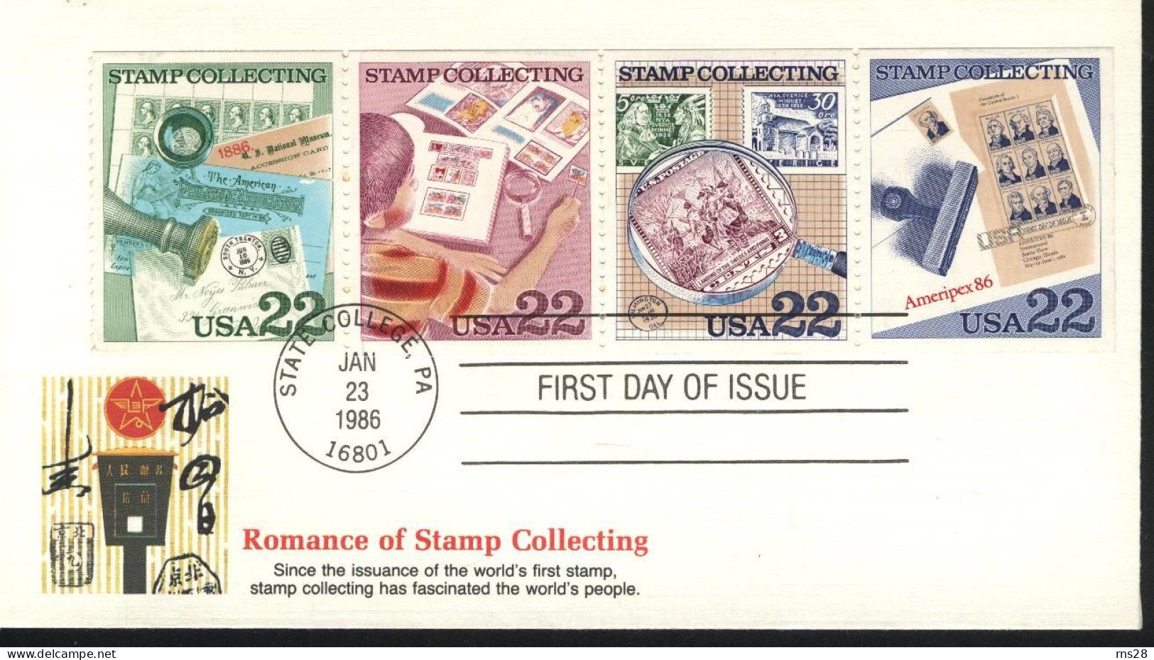 USA FDC Sc 2198-01  Stamp Collecting - 1981-1990