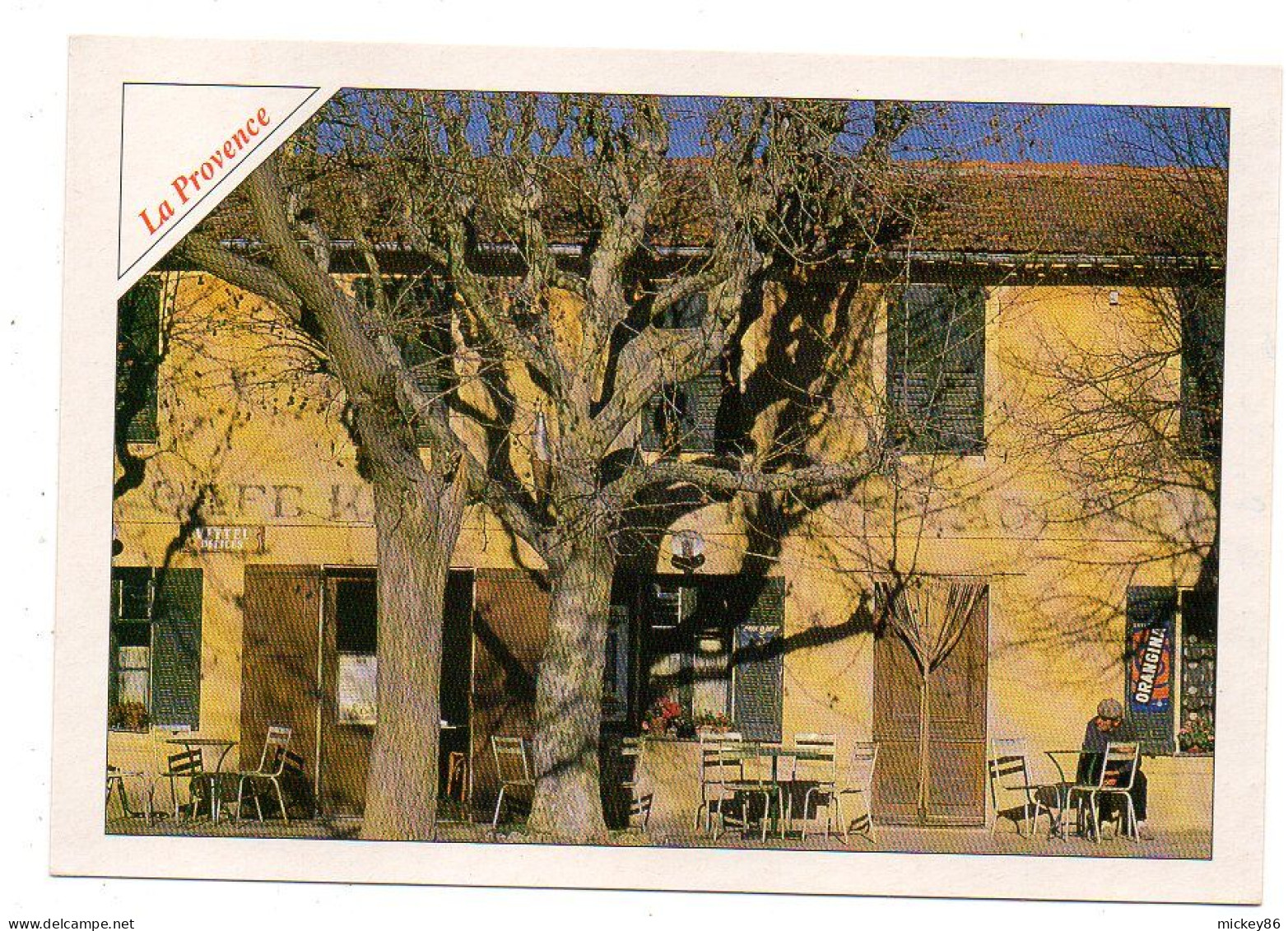 Provence--Café Typique De Provence  ( à Localiser)--petite Animation--pub Orangina --carte écrite Depuis  PERTUIS-84 - Cafés
