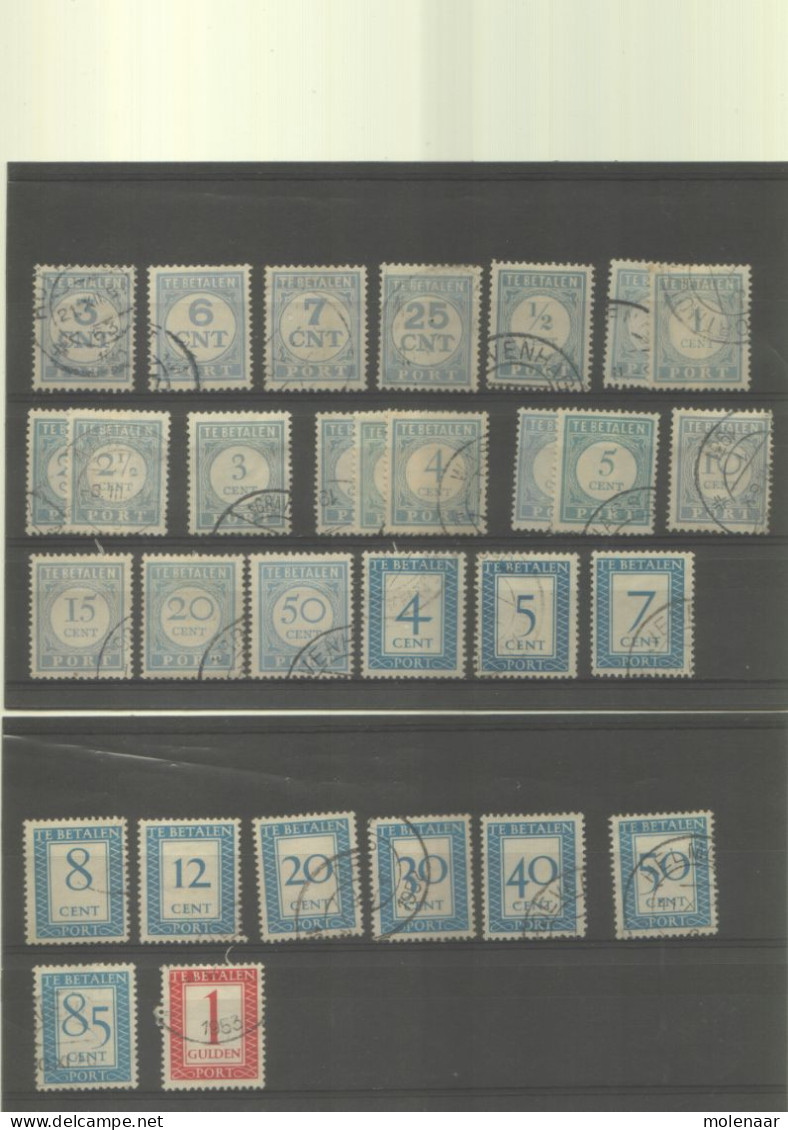 Nederland  30 Stafportzegels Gestempeld (12096) - Postage Due