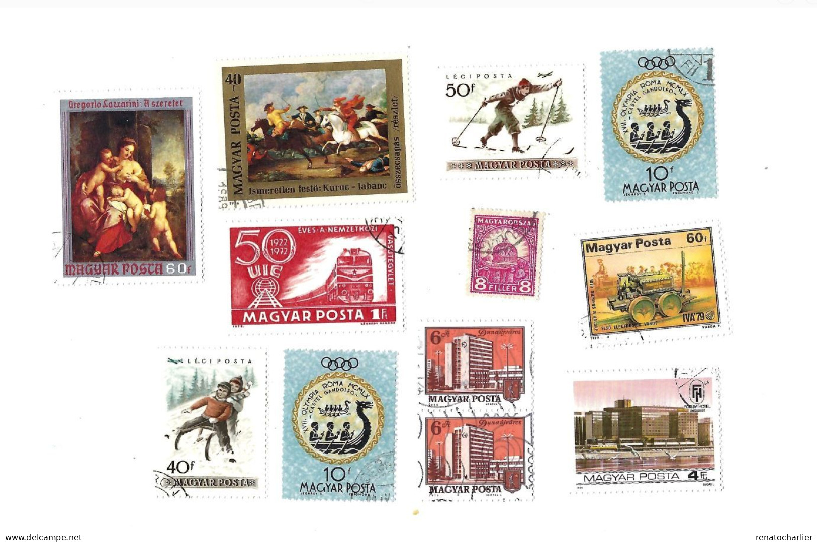 Collection de 110 timbres oblitérés.