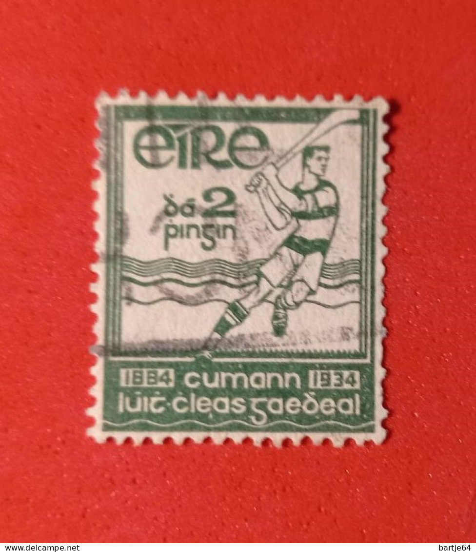 1934 Ireland - Stamp Gestempeld - Rasenhockey