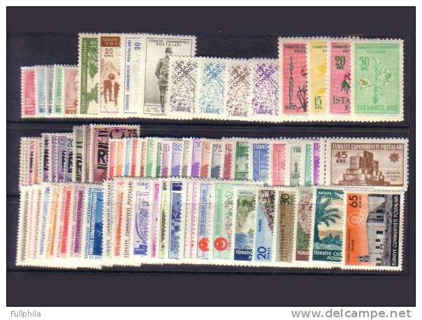 1955 TURKEY YEAR COMPLETE SET ALL MNH ** - Annate Complete