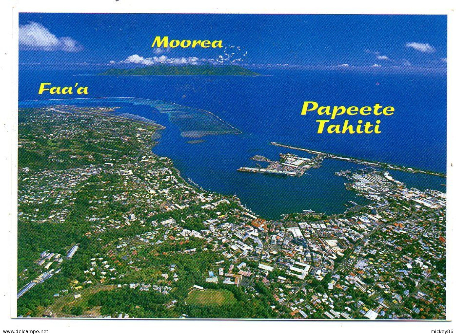 Polynésie Française -- Vue Aérienne De La Ville De PAPEETE - Tahiti