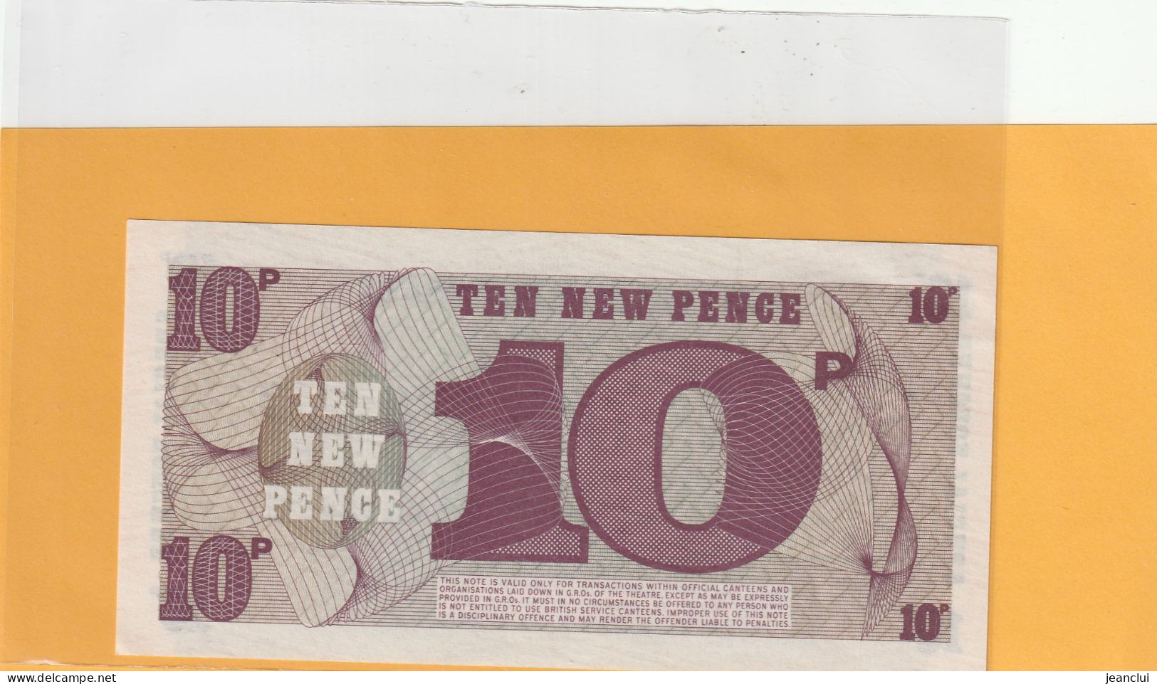 BRITISH ARMED FORCES . SPECIAL VOUCHERS  .  10 NEW PENCE  .  6th SERIES  .  N° A/1 371774  .UNC  .  2 SCANES - British Armed Forces & Special Vouchers