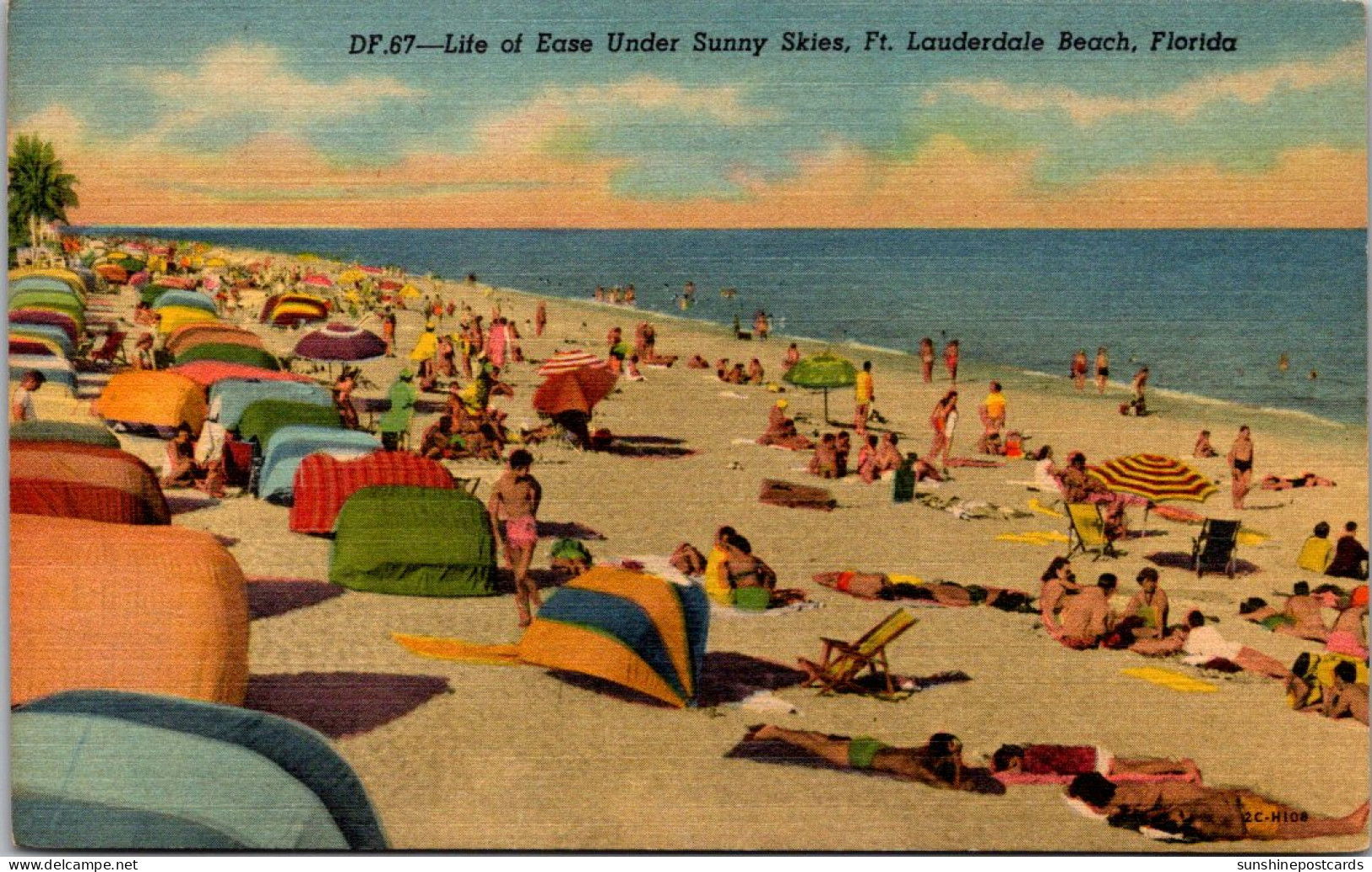 Florida Fort Lauderdale Beach Life Of Ease Under Sunny Skies Curteich - Fort Lauderdale