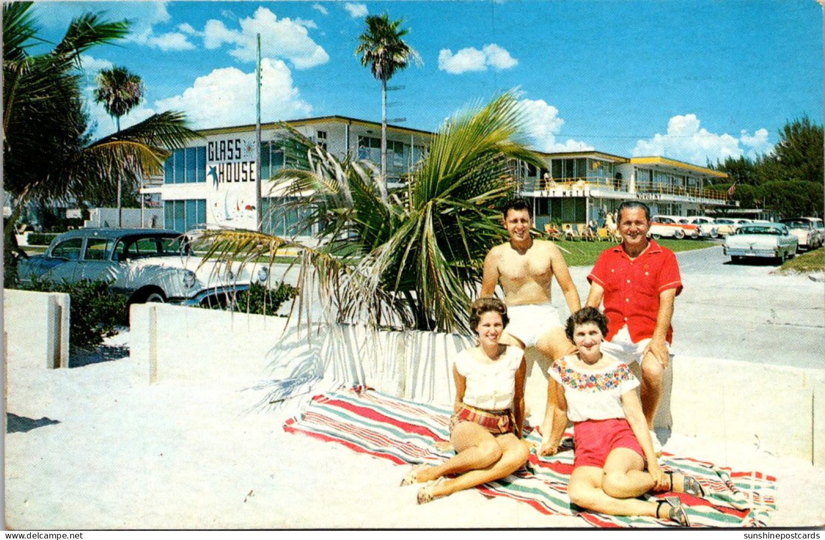 Florida Clearwater Beach The Glass House Apartment Motel 1961 - Clearwater