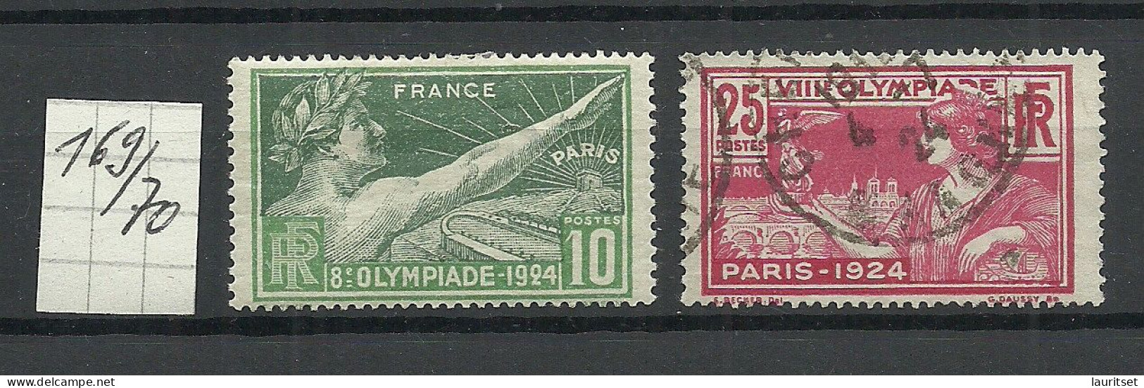 FRANKREICH France 1924 Michel 169 - 170 */o Olympic Games Paris - Verano 1924: Paris