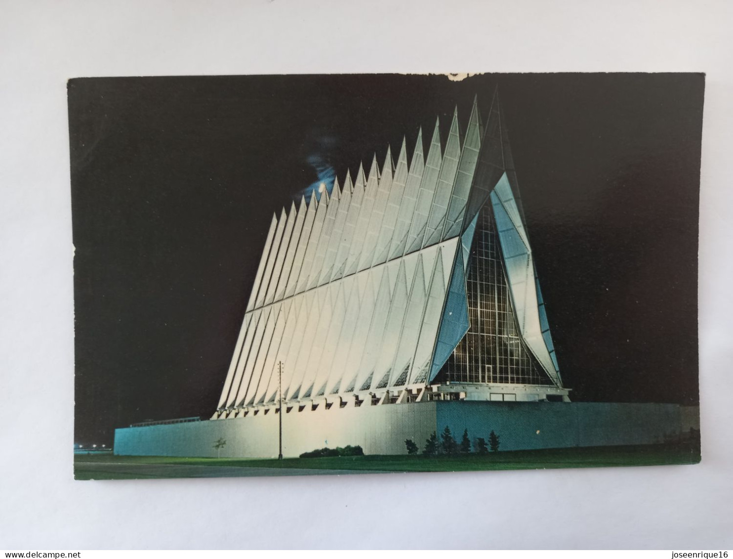 U.S. AIR FORCE ACADEMY CADET CHAPEL UNDER A SUMME MOON - Denver