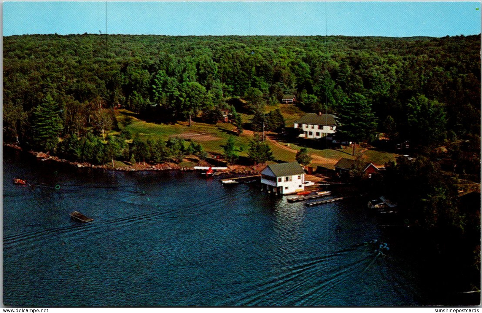 Canada Ontario Muskoka Wood Lake Aerial View Of Caribou Lodge - Muskoka