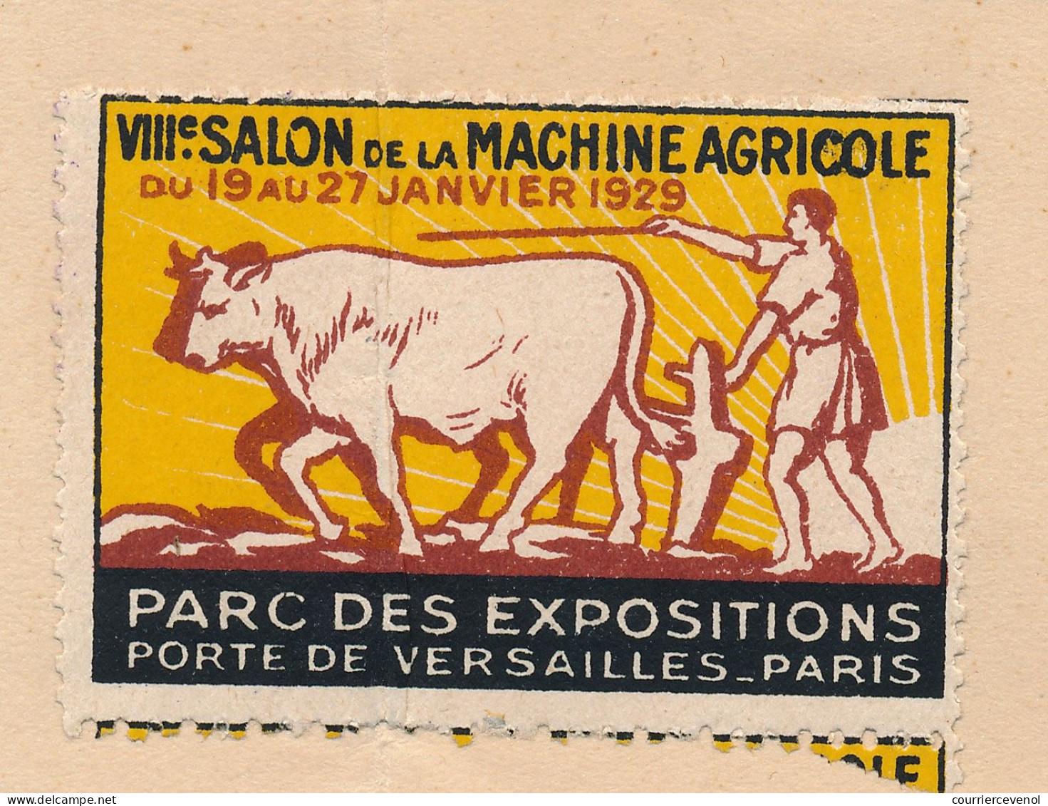 FRANCE - Lettre Société Anonyme AUSTIN Constructions Mécaniques / Vignette VIII° Salon Machine Agricole Paris 1929 - Lettres & Documents