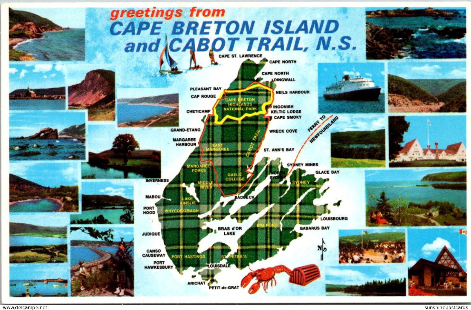 Canada Nova Scotia Cape Breton Island And Cabot Trail Map And Multi View - Cape Breton