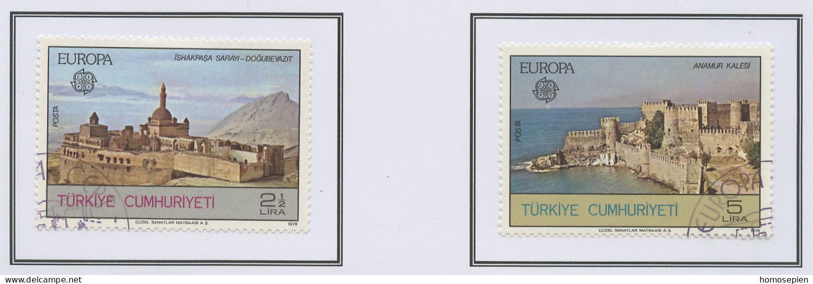 Europa CEPT 1978 Turquie - Türkei - Turkey Y&T N°2213 à 2214 - Michel N°2443 à 2444 (o) - 1978