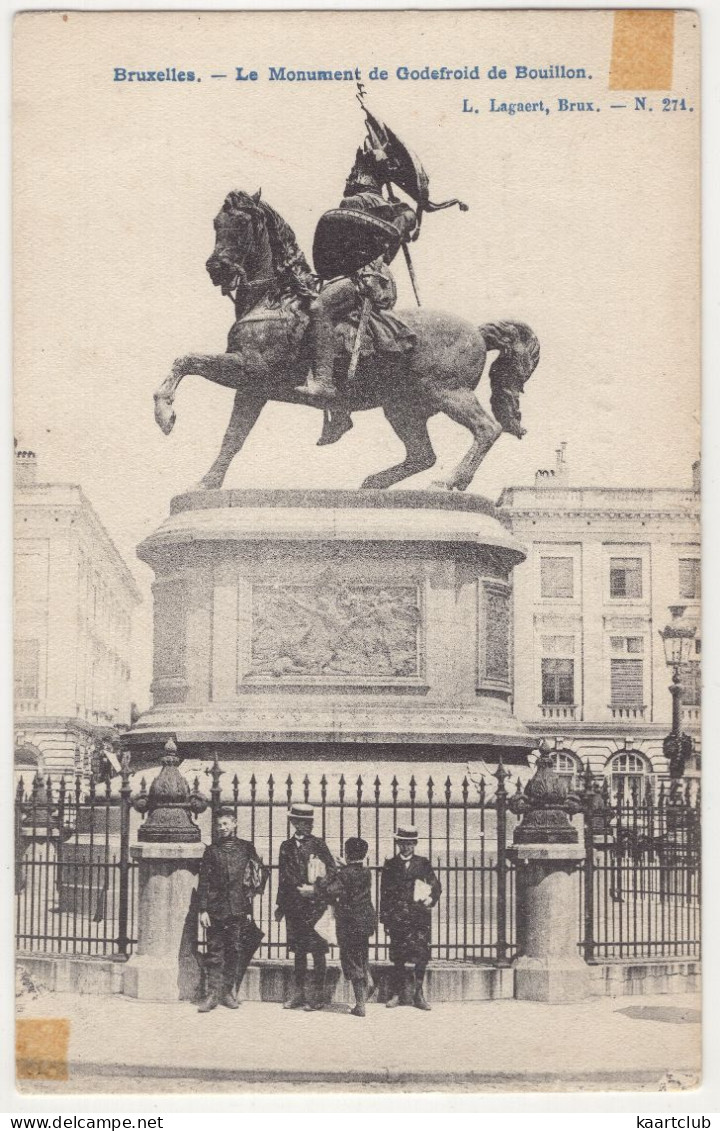 Bruxelles. Le Monument De Godfried De Bouillon. L.Lagaert, Brux. - N. 271 - (Brussel, België/Belgique) - 1910 - Bruxelles-ville