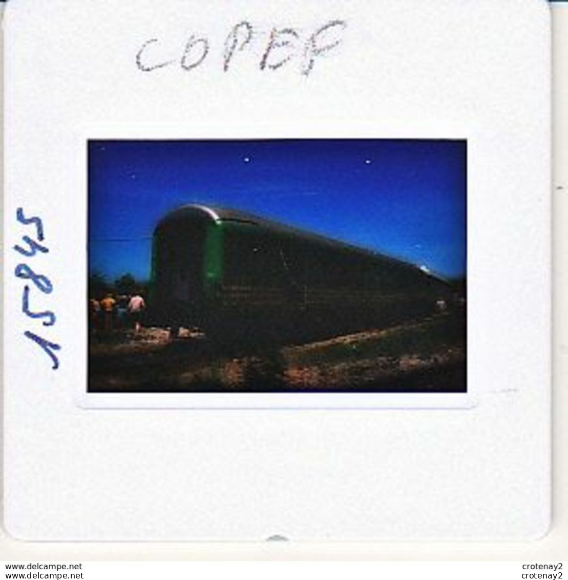 Photo Diapo Diapositive Slide Train Wagon Locomotive Voiture Du COPEF Le 19/06/1999 VOIR ZOOM - Diapositives