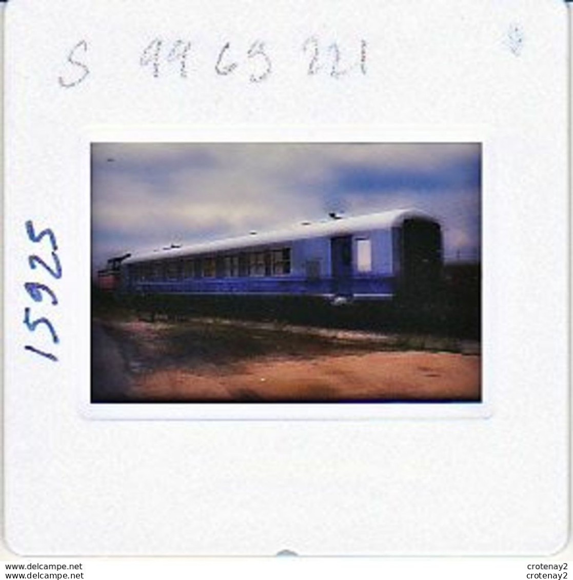 Photo Diapo Diapositive Slide Train Wagon Voiture Engins Spéciaux SNCF N°221 Le 07/07/1999 VOIR ZOOM - Diapositives