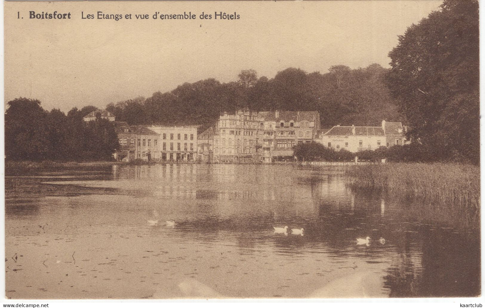 1. Boitsfort. Les Etangs Et Vue D'ensemble Des Hotels - (Bruxelles / Brussel, België/Belgique) - Watermaal-Bosvoorde - Watermael-Boitsfort - Watermaal-Bosvoorde