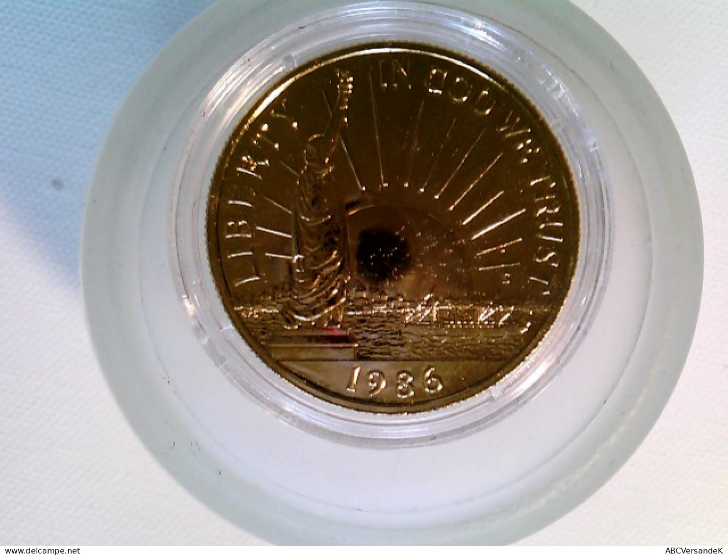 Münze, USA, Half Dollar, Siedler, 1986, Vergoldet, Ca. 30 Mm - Numismatik