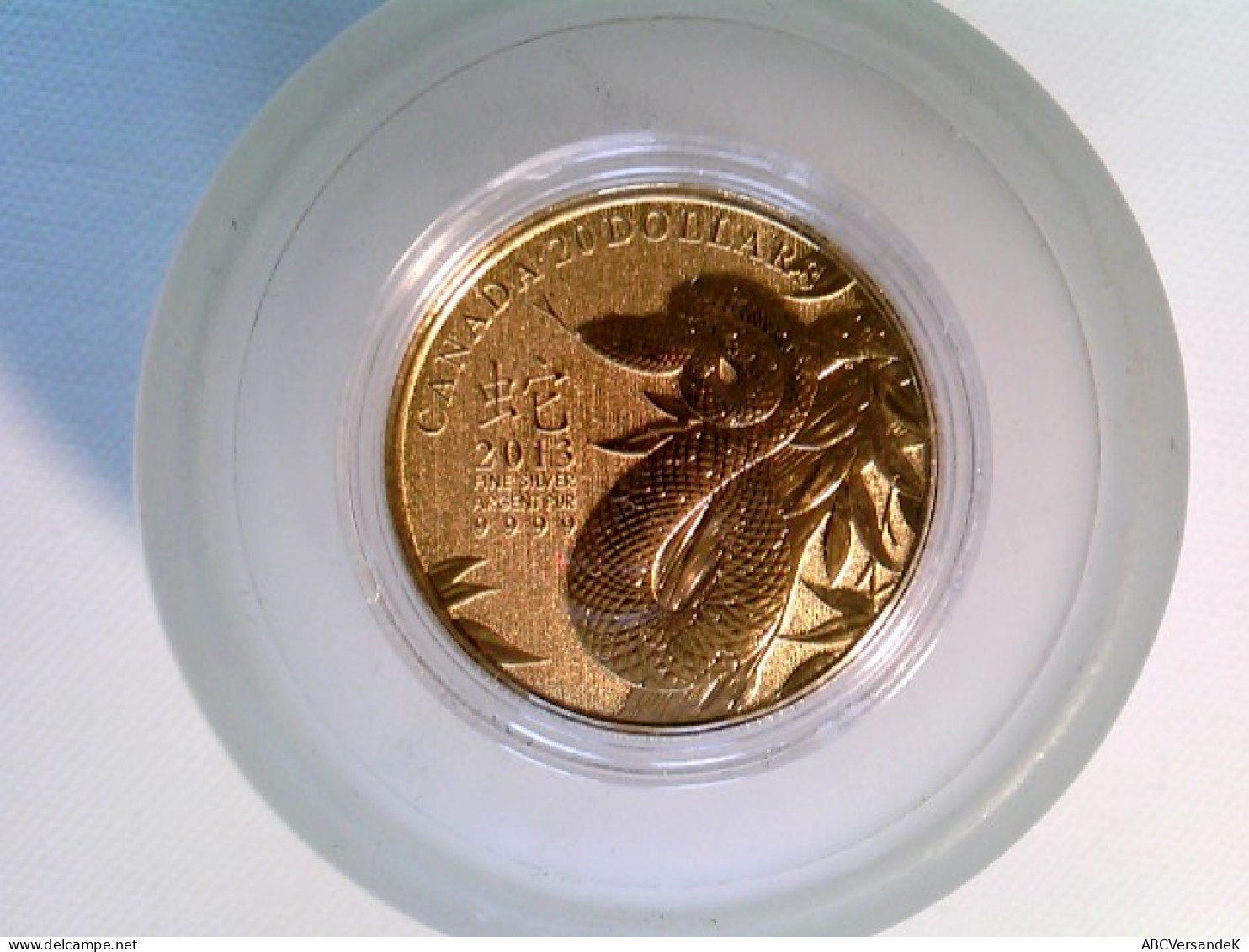 Münze, Canada, 20 Dollars 2013, Schlange, Feinsilber 999/1000 Vergoldet, Ca. 26 Mm, Prägefrisch - Numismatica
