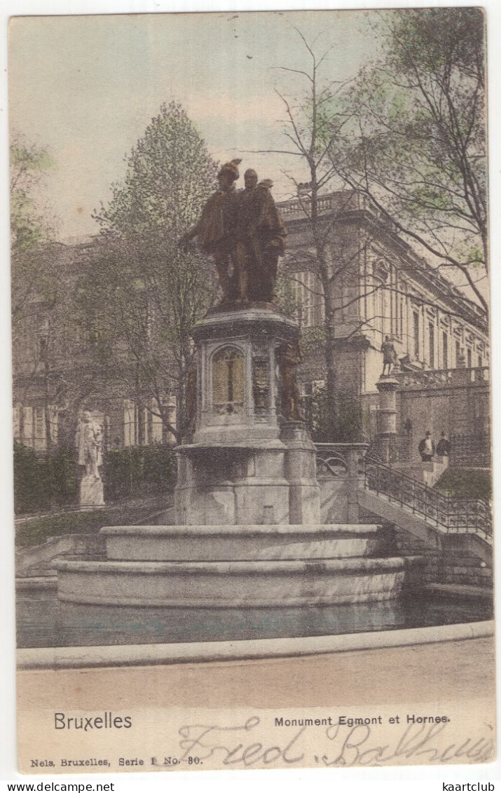 Bruxelles. Monument Egmont Er Hornes. - (Brussel, België/Belgique) - 1905 - Bruxelles-ville