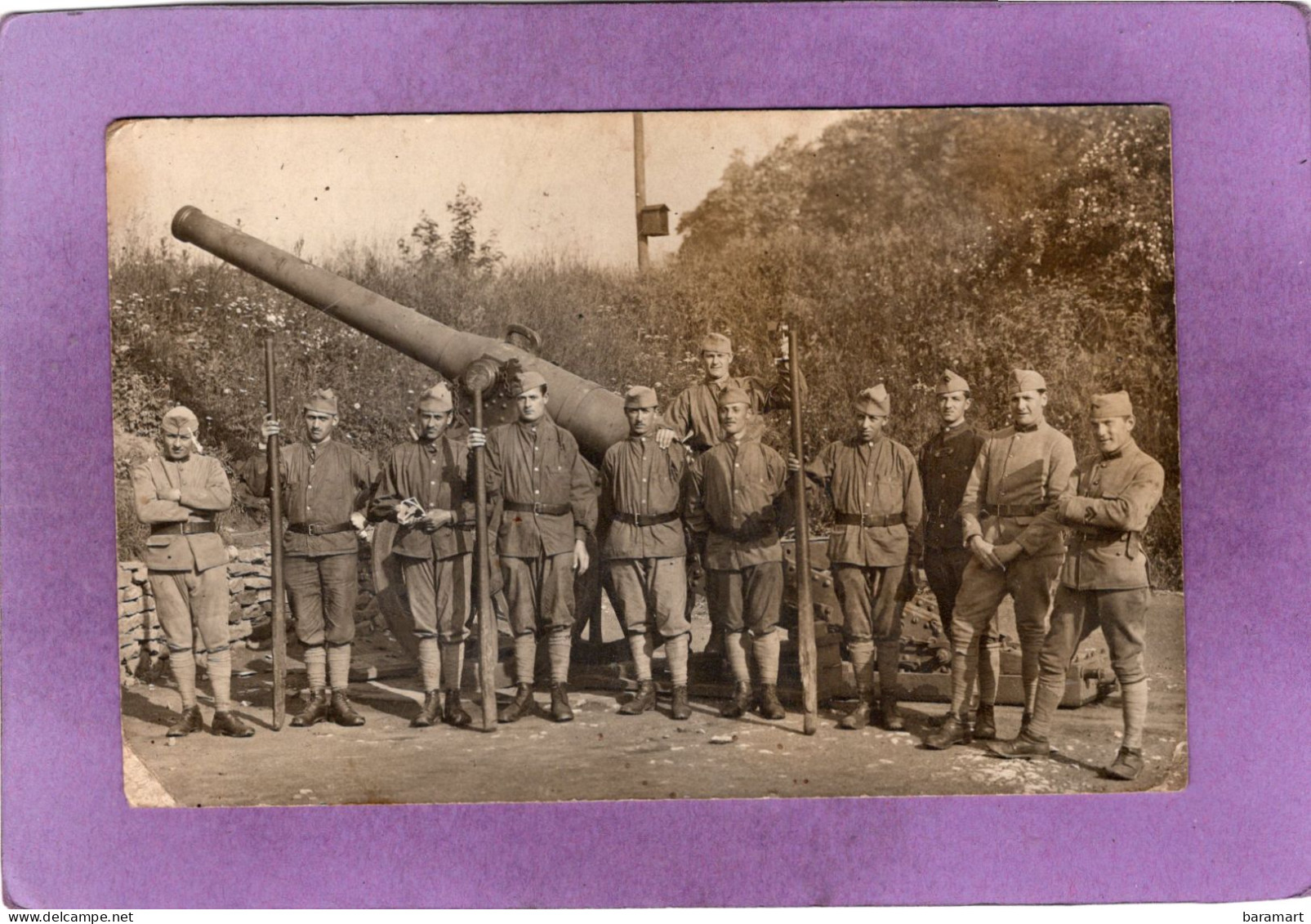 90 BELFORT ? Carte Photo Militaria  Artilleurs Près D'un Canon  BISSET Photographe Belfort - Belfort – Siège De Belfort