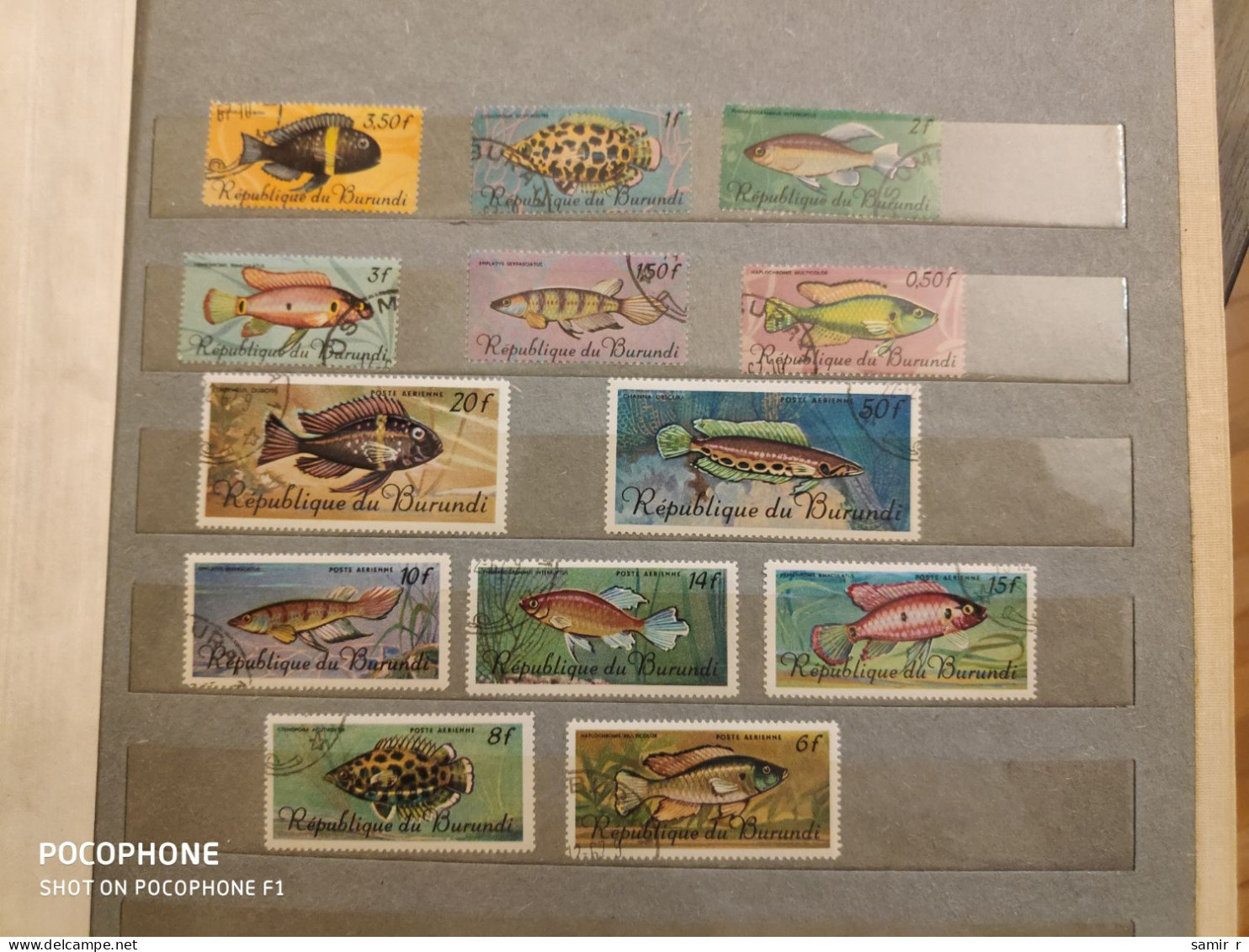 1967 Burundi	Fishes (F23) - Used Stamps