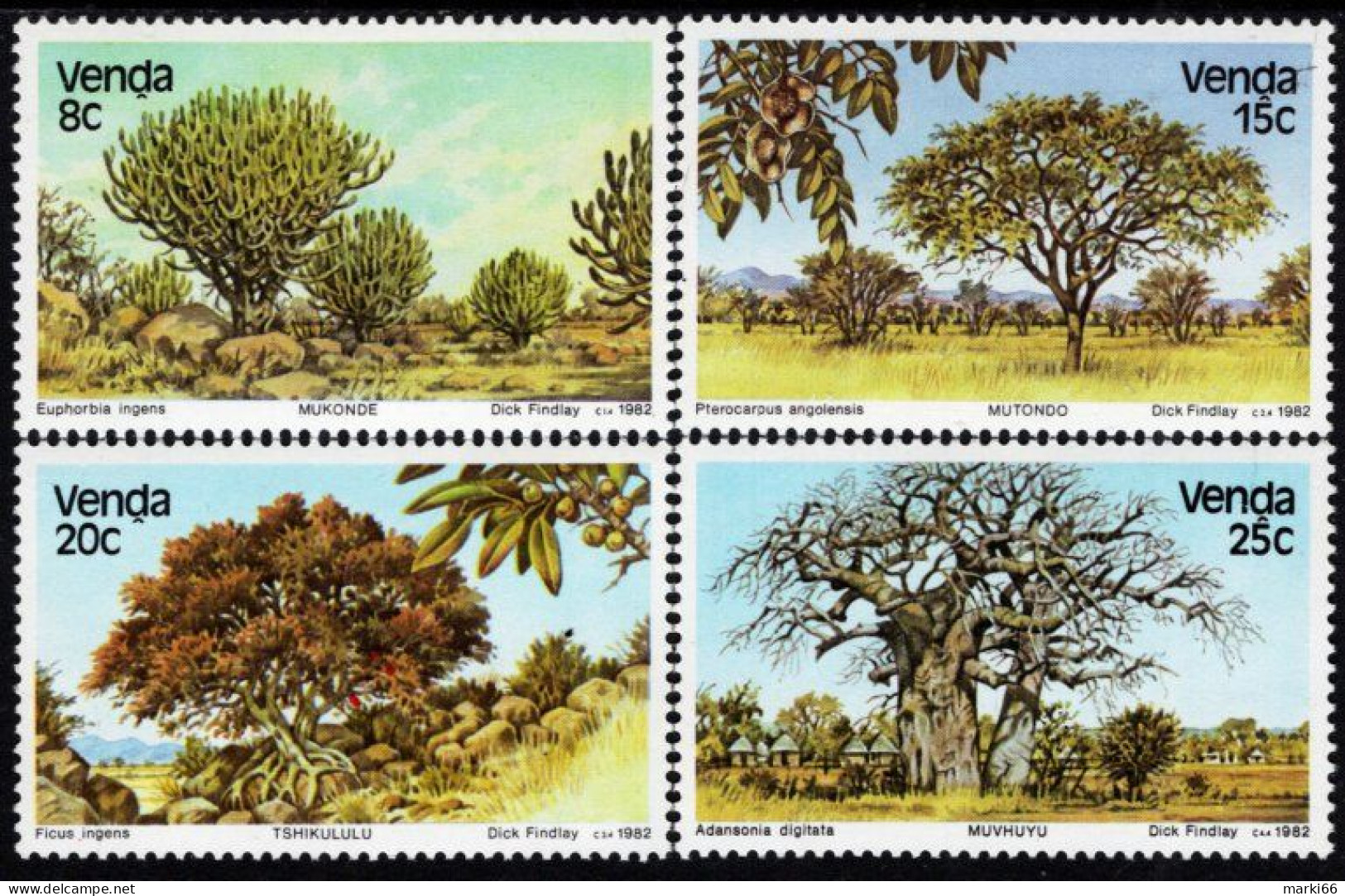 Venda - 1982 - Indigenous Trees - Mint Stamp Set - Venda